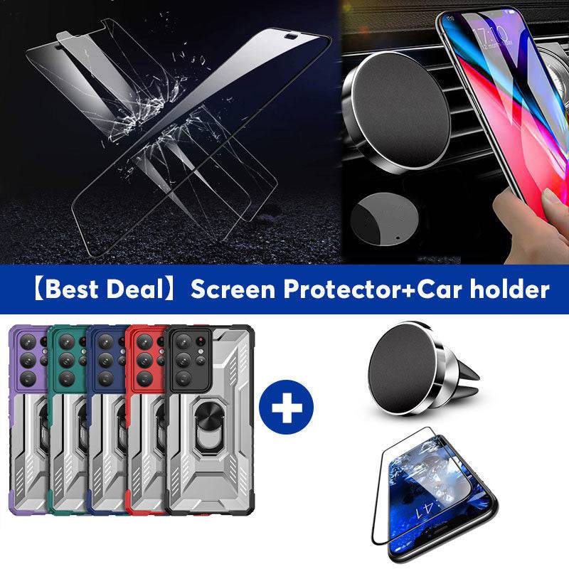 Magnetic Metal Finger Ring Holder Armor Case For Samsung S21 ULTRA 5G - Libiyi