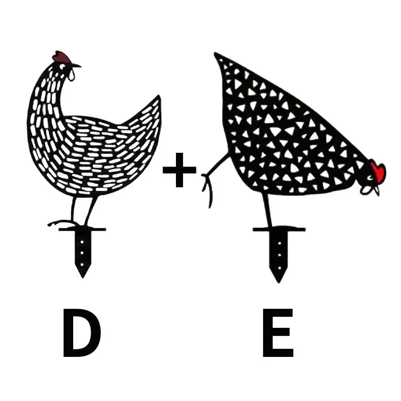 Sherem Metal Chicken Garden Sculpture - Libiyi