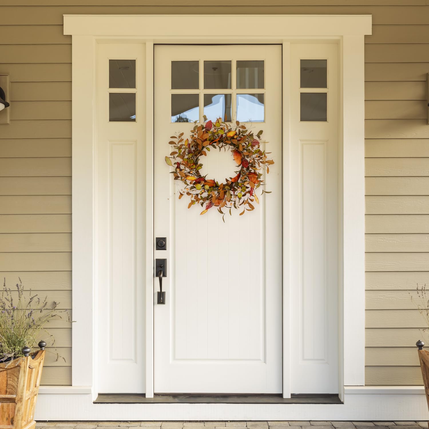 Fall wreath for the front door - Libiyi