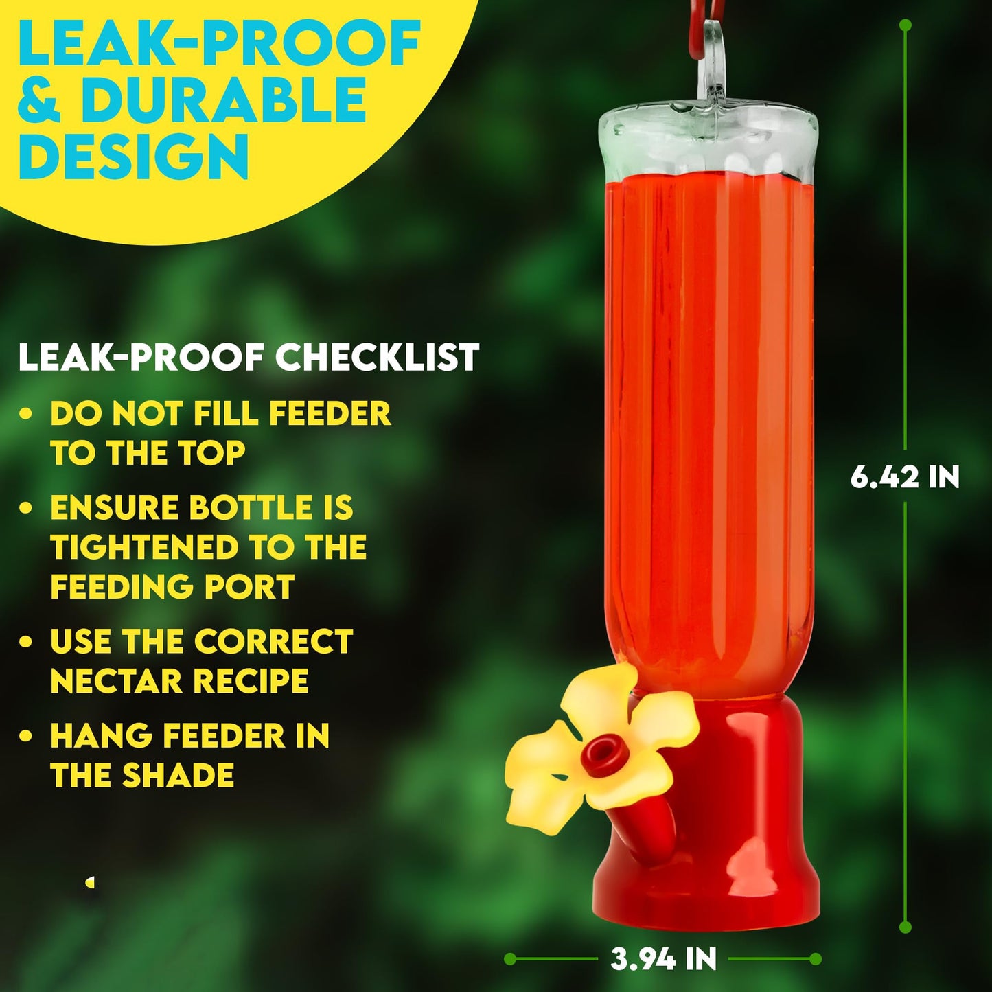 🔥Annual Offer - New Leak-Proof Design Hummingbird Feeder (4 Pack) - Libiyi