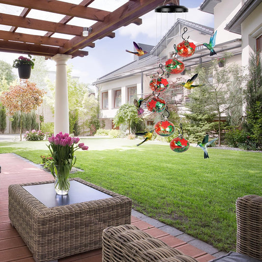 Shirem  Wind Chime Hummingbird Feeder - Libiyi