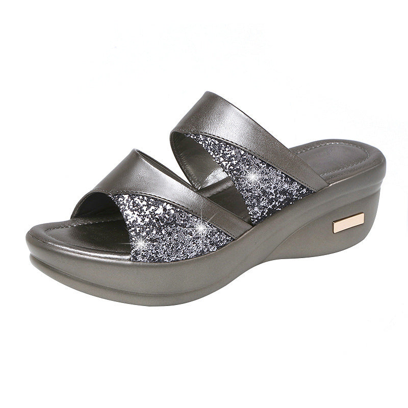 Libiyi Fashion Platform Platform Wedge Wedge Ladies Slippers - Libiyi