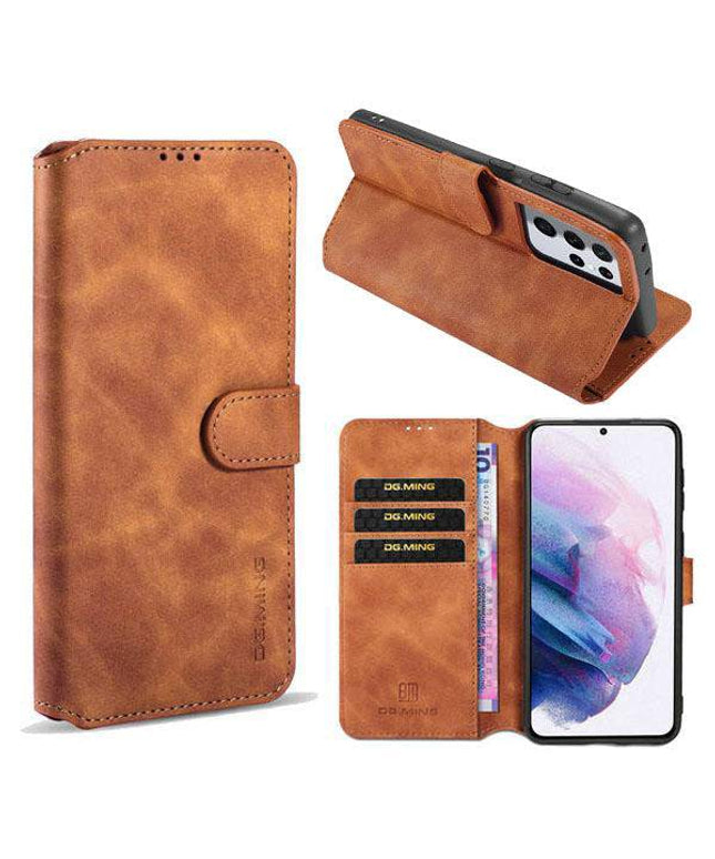 Wallet Stand PU Leather Case For Samsung Galaxy S21 Ultra(5G) - Libiyi