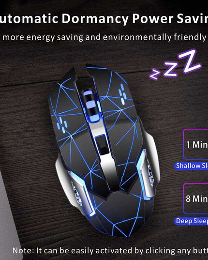 Rechargeable Wireless Mouse-Starry Black - Libiyi