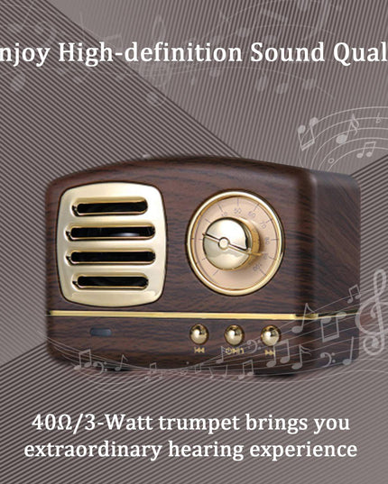 Wireless Stereo Retro Speakers-Wooden - Libiyi