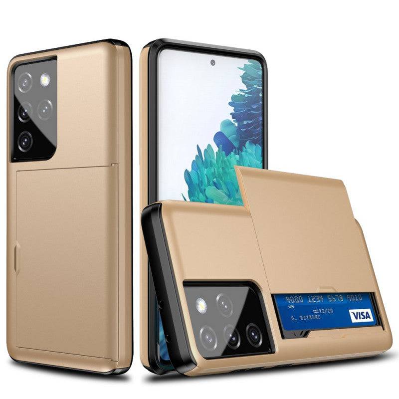 Rigide Flashy Porte-cartes Case For Samsung Galaxy S21 Ultra(5G) - Libiyi