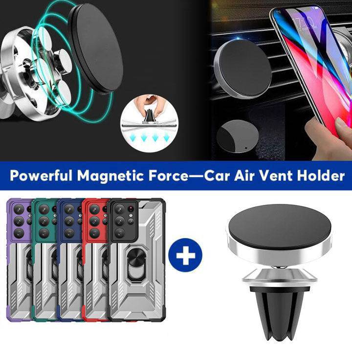 Magnetic Metal Finger Ring Holder Armor Case For Samsung S21 ULTRA 5G - Libiyi