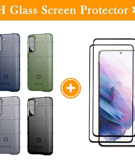 TPU Thick Solid Rough Armor Tactical Protective Cover Case For Samsung S21+ - Libiyi