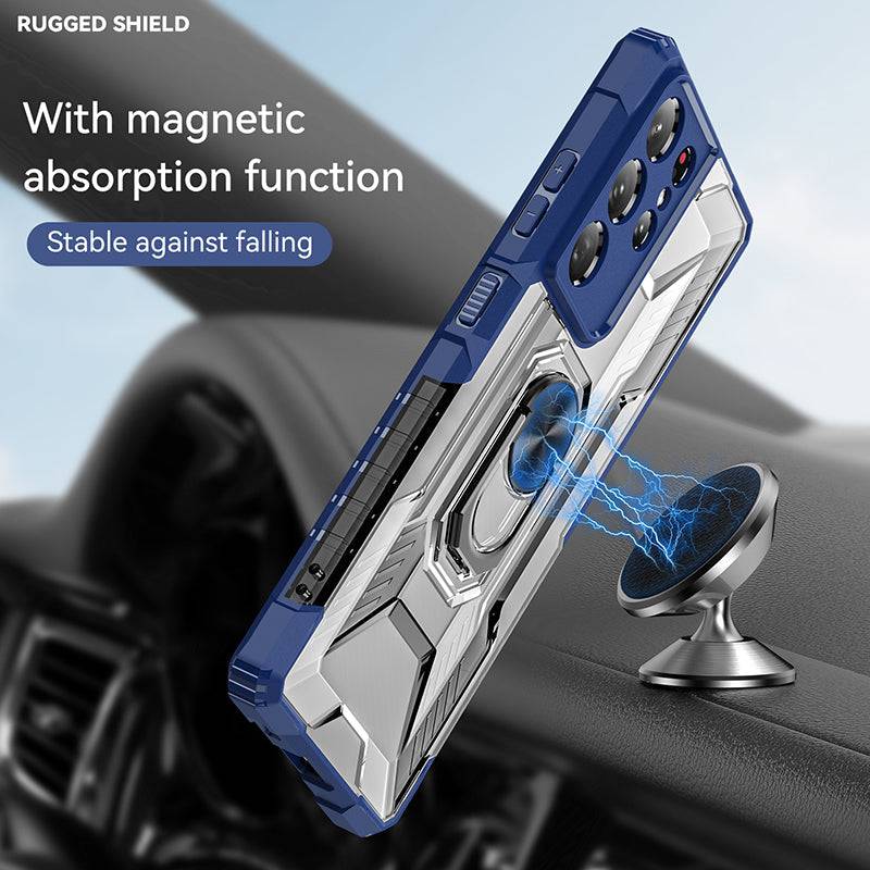 Magnetic Metal Finger Ring Holder Armor Case For Samsung - Libiyi