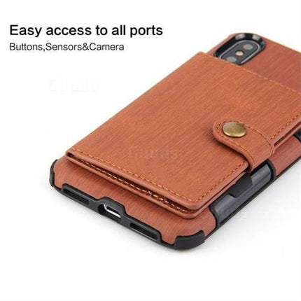 Security Copper Button Protective Case For iPhone X/XS - Libiyi