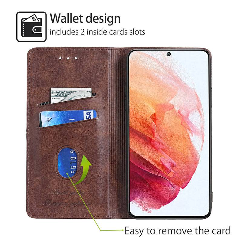 Leather Flip Wallet Cover for Samsung S21 Series - Libiyi