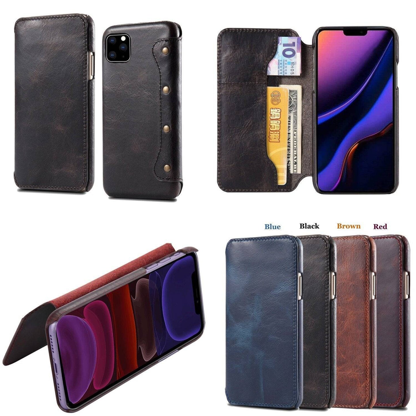 Luxury Genuine Leather Flip Case For Iphone - Libiyi