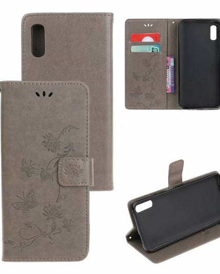 Imprint Butterfly Flower Leather Mobile Phone Case for iPhone XR - Libiyi