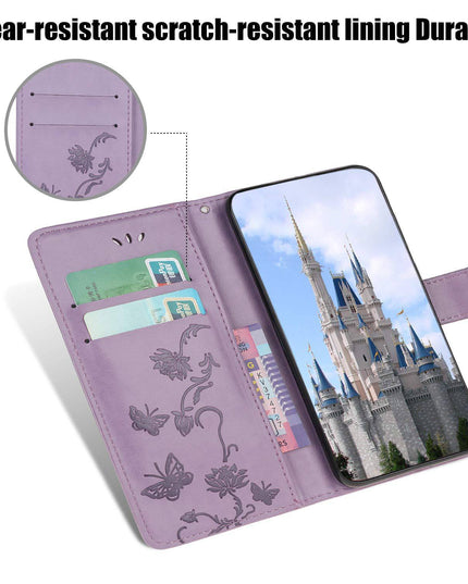 Imprint Butterfly Flower Leather Mobile Phone Case for Samsung S20 ultra - Libiyi