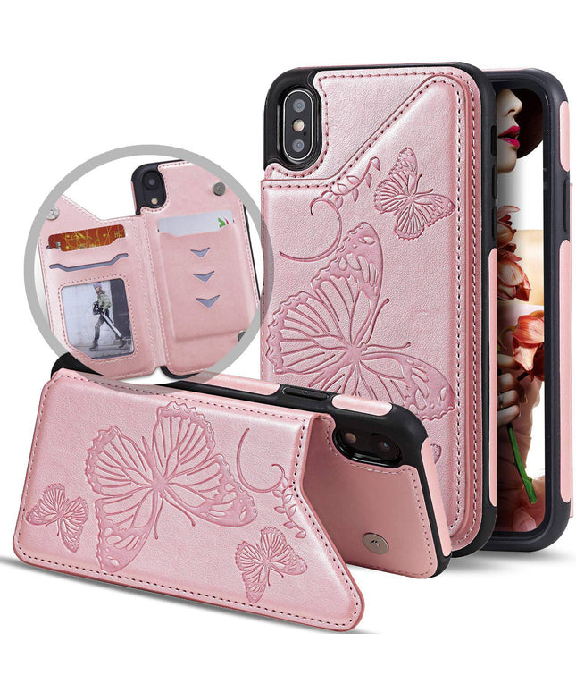 New Luxury Embossing Wallet Cover For iPhone X/Xs-Fast Delivery - Libiyi