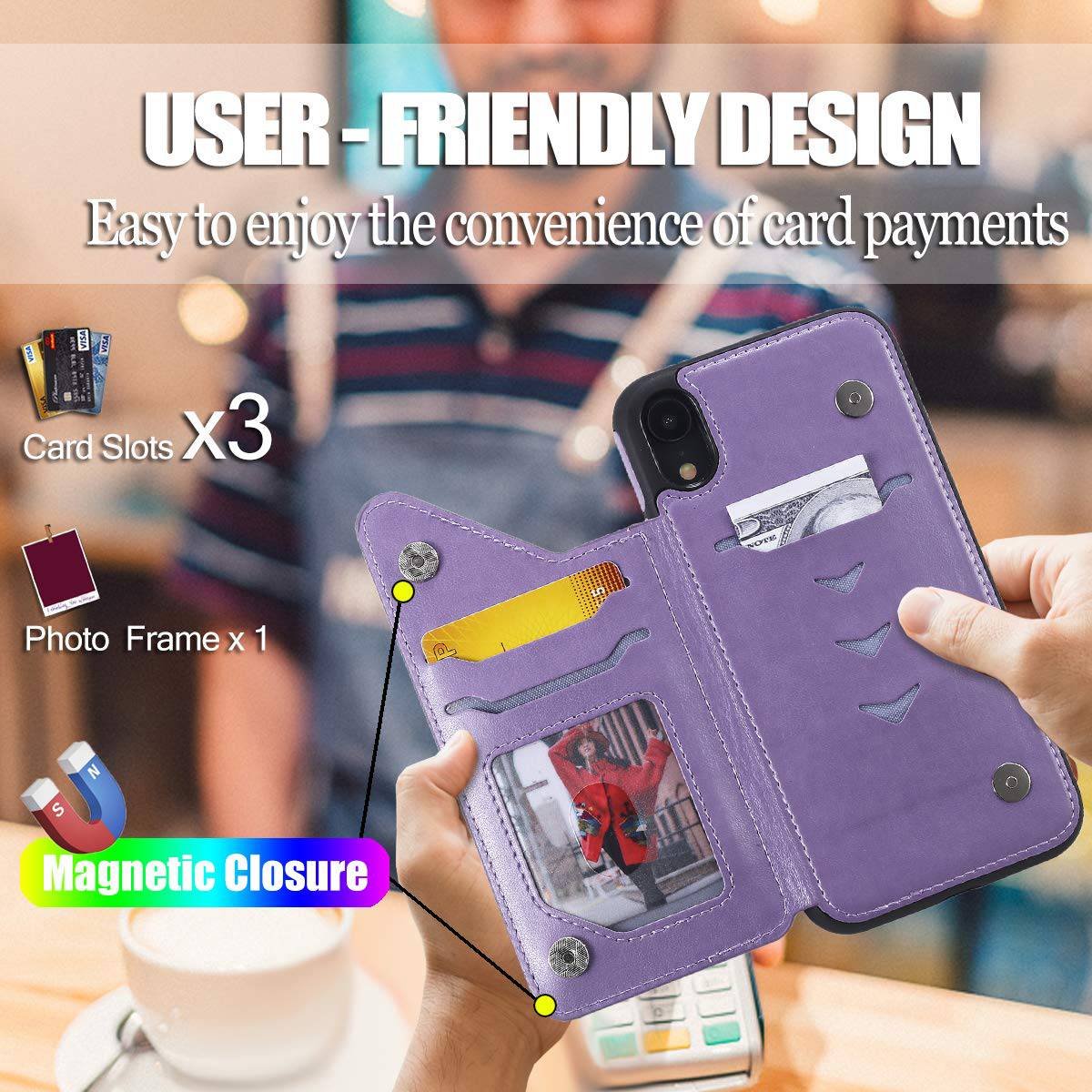 New Luxury Embossing Wallet Cover For iPhone Xs Max-Fast Delivery - Libiyi