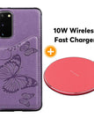 Roxo / ParaSamsung S20 + / Estojo + carregador sem fio