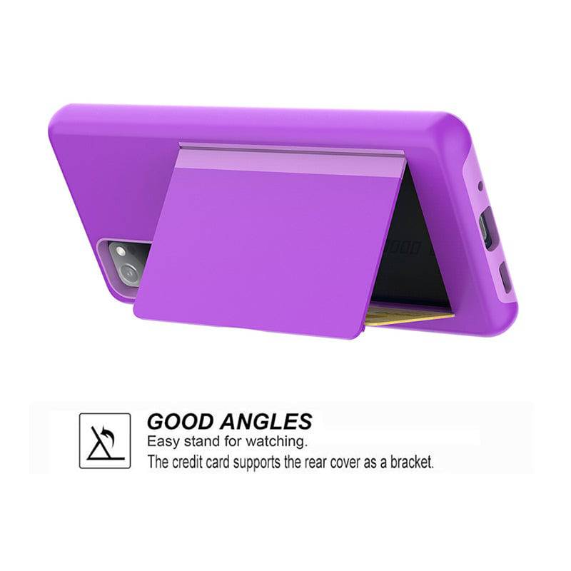 Armor Protective Card Holder Case for Samsung S20 Plus With 2-Pack Screen Protectors - Libiyi