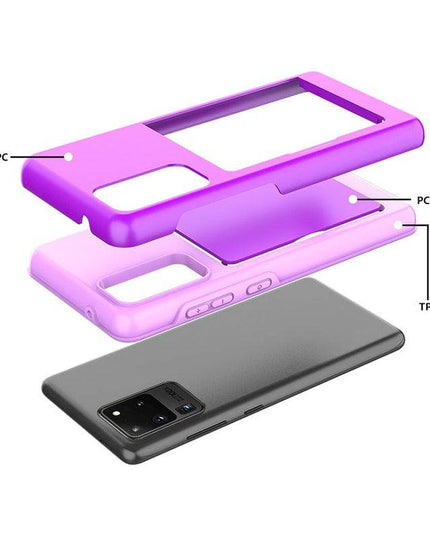 Armor Protective Card Holder Case for Samsung S20 Ultra With 2-Pack Screen Protectors - Libiyi
