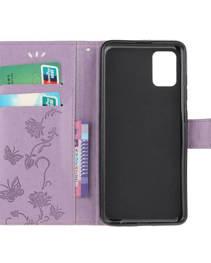 Imprint Butterfly Flower Leather Mobile Phone Case for Samsung - Libiyi