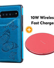 Blue / Samsung S10 / Case+Wireless Charger