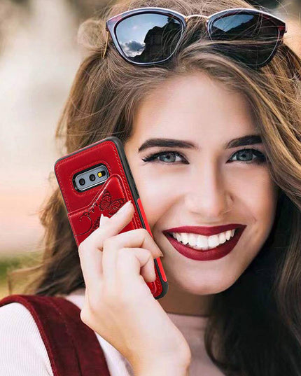 New Luxury Embossing Wallet Cover For SAMSUNG S10e-Fast Delivery - Libiyi