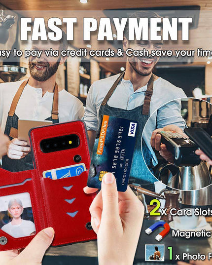 New Luxury Embossing Wallet Cover For SAMSUNG S10e-Fast Delivery - Libiyi