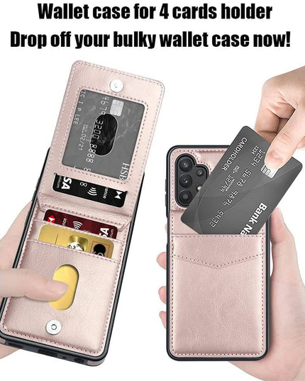 Dual Layer Lightweight Leather Wallet Case for Samsung Galaxy A32(5G) - Libiyi