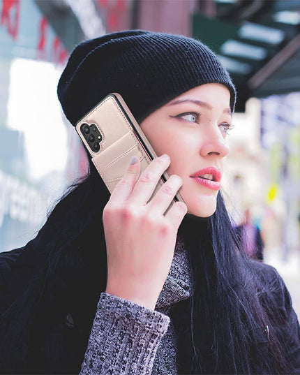 Dual Layer Lightweight Leather Wallet Case for Samsung Galaxy A32(5G) - Libiyi