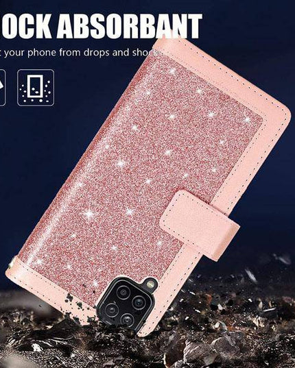 Bling Wallet Case with Wrist Strap for Samsung A42(5G) - Libiyi