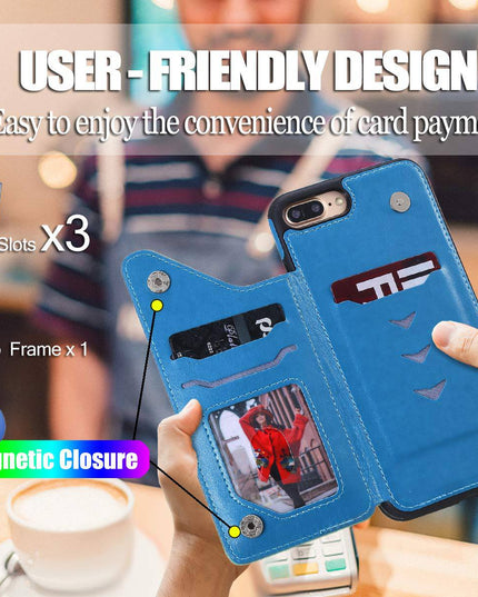 New Luxury Embossing Wallet Cover For iPhone 7Plus&8Plus-Fast Delivery - Libiyi