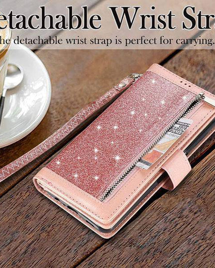 Bling Wallet Case with Wrist Strap for iPhone 13 Series - Libiyi