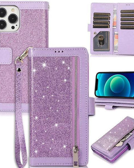 Bling Wallet Case with Wrist Strap for iPhone 13 Series - Libiyi