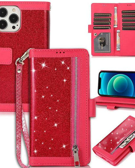 Bling Wallet Case with Wrist Strap for iPhone 13 Series - Libiyi