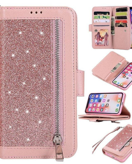 Bling Wallet Case with Wrist Strap for iPhone XR - Libiyi