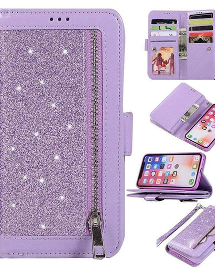 Bling Wallet Case with Wrist Strap for iPhone XR - Libiyi