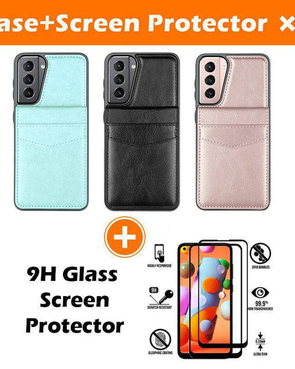 Dual Layer Lightweight Leather Wallet Case for Samsung Galaxy S21 Plus - Libiyi