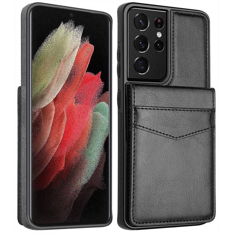 Dual Layer Lightweight Leather Wallet Case for Samsung Galaxy S21 Ultra - Libiyi