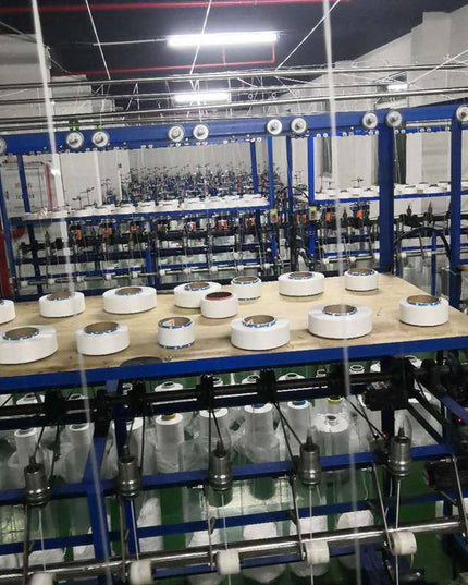 1/6 Inch(4mm)Flat Braided Elastic Cord/White Elastic Band (50 yards) - Libiyi