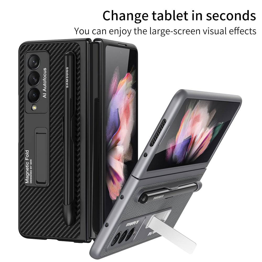 Ultra-thin Pen Slot Magnetic Holder Case for Samsung Galaxy Z Fold 3 5G - Libiyi