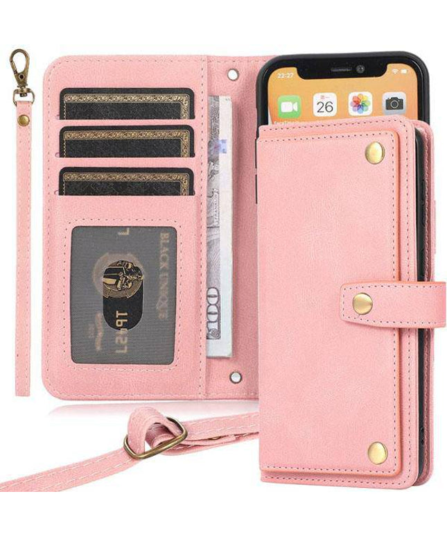 Leather Crossbody Shockproof Wallet Phone Case for Samsung S21 Ultra - Libiyi