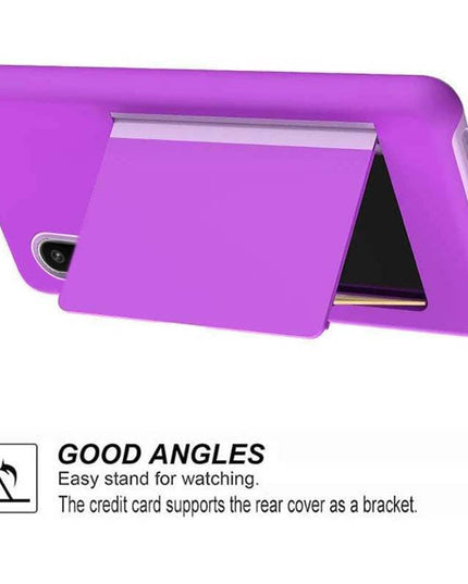 Armor Protective Card Holder Case for Samsung A10e With 2-PACK Screen Protectors - Libiyi