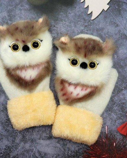 2022 new cartoon plush knitted gloves🌈 - Libiyi