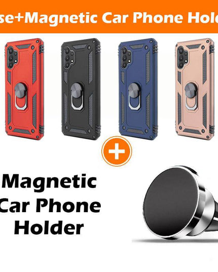 Samsung A32(5G) Luxury Armor Ring Bracket Phone Case With 2-Pack Screen Protectors - Libiyi