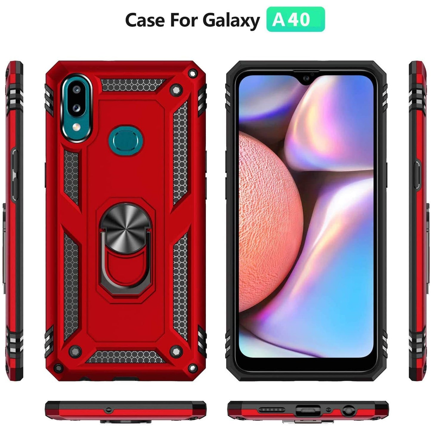 Luxury Armor Ring Bracket Phone Case For Samsung A40-Fast Delivery - Libiyi