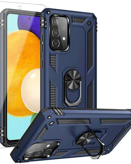 Samsung A72(4G) Luxury Armor Ring Bracket Phone Case With 1-Pack Screen Protector - Libiyi