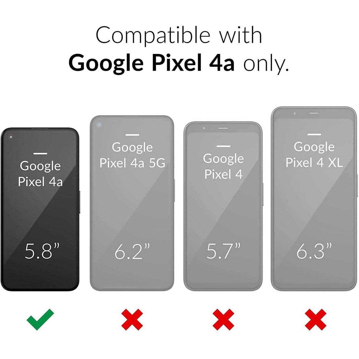 2022 Luxury Armor Ring Bracket Phone case For Google Pixel 4A With 2-Pack Screen Protectors - Libiyi
