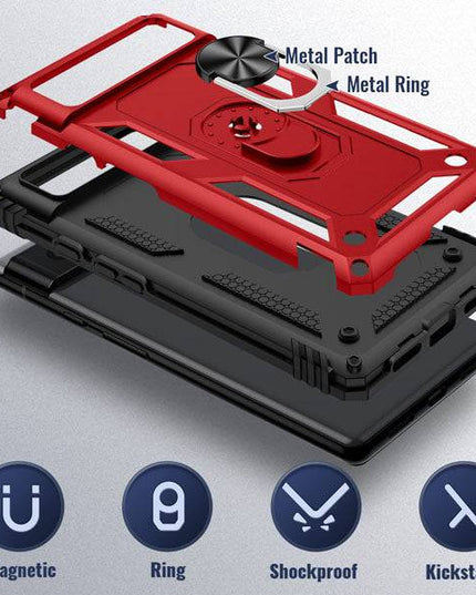 Luxury Armor Ring Bracket Phone case For Google Pixel 6 With 2-Pack Screen Protectors - Libiyi