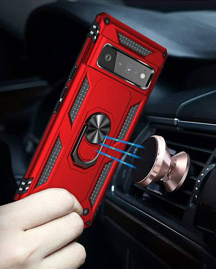 Luxury Armor Ring Bracket Phone case For Google Pixel 6 Pro With 1-Pack Screen Protector - Libiyi