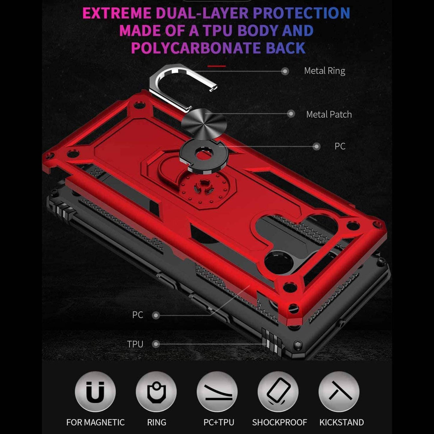 2021 New Luxury Armor Ring Bracket Phone case For LG Stylo6-Fast Delivery - Libiyi